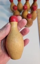 10 Wood Bowling Pins & 1 Ball For Table Top image 5