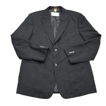 Claiborne Jacket Mens 44R Black Fabric Woven In Italy Blazer Two Button ... - £20.55 GBP