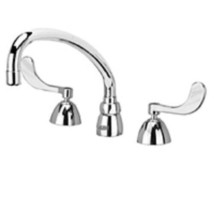 Zurn Widespread Commercial Faucet w 9-1/2&quot; tubular spout and Sprayer, Ch... - £137.29 GBP