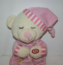 Spark Teddy Bear 12&quot; NO Bedtime Prayer Pink Plush Stuffed Toy Now I Lay Me Dow - £11.41 GBP