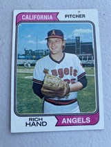 1974 TOPPS BASEBALL CARD # 571 Rich Hand Angels - $2.20