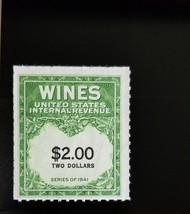 1949 $2 U.S. Internal Revenue Cordial &amp; Wine, Green Scott RE174 Mint F/V... - $2.98