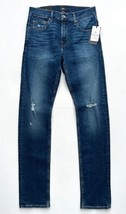 7 For all Mankind Active Sport Paxtyn Skinny Rip Denim Jeans in Sut ( 30 ) - £109.25 GBP