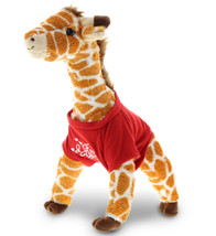 I Love You Cute Wild Small Giraffe Plush With Red Shirt - 12.5 Inches - £31.46 GBP
