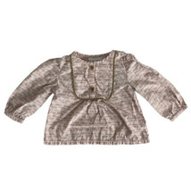 Calvin Klein Infant Girls Shirt Size 6-9 Month Long Sleeve Buttons Spell Out - £10.79 GBP