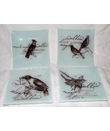 Vintage Collection Sepia Bird Illustrations 4 Plate Set 7&quot; - $563.55 MXN