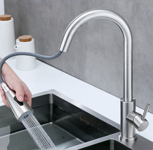 Kitchen Pull Hot And Cold Water Faucet Stainless Steel - $40.49