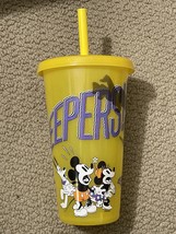 Mickey Mouse Minnie Pluto Reuseable Tumbler Cup Halloween Glow In The Dark - £10.85 GBP