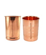 Pure Copper Water Drinking Silvertouch Smooth Plain Tumbler Glass 300ML ... - £11.94 GBP