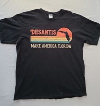 Governor Ron Desantis Mens Size XL Make America Florida Black T Shirt - $10.77
