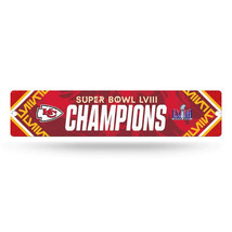 Kansas City Chiefs Super Bowl LVIII 3.75&quot; by 19&quot;  Plastic Street Sign - NFL - £13.17 GBP