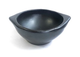 SET 6 PCS Clay Soup Bowl 6.5 Inches 18 Oz flat base Black 100% Handicraft - £129.30 GBP