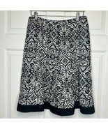 Ann Taylor Floral Skirt * Black * Size 8 - £12.20 GBP