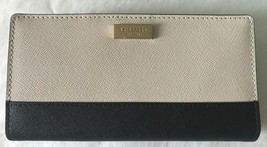 New Kate Spade Stacy Laurel Way Leather wallet Soft Porcelain / Black - £38.48 GBP