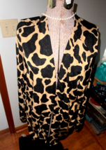 QVC Quacker Factory Leopard 95% Polyester 5% Spandex Sparkly Jacket XL - £27.65 GBP