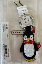 Coach 92196 Leather Penguin Keychain Key Fob Handbag Charm Tag Included - £54.98 GBP