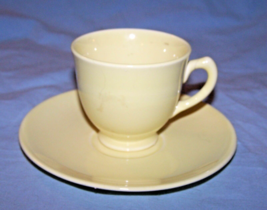 Vintage Lu-Ray Pastel Yellow Demitasse Cup &amp; Saucer - £14.86 GBP