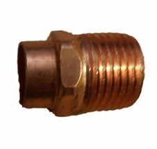 Elkhart 104 Copper  1/2&quot; Male Adapter - Thread to Solder  O.D Size 5/8&quot; x 1/2&quot; - £3.18 GBP