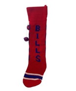 Buffalo Bills Christmas Stocking Vintage Knit Red Blue Spell Out 1970s 1... - £45.04 GBP