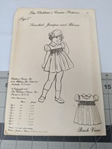 The Childrens Corner Pattern Smocked Jumper Blouse Sz 5 Uncut - $59.95