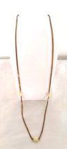 Rose Gold Tone Chain with Ivory Color Charms - $7.00