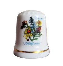 VINTAGE Texas Wildflower Thimble NEW WITH TAGS box1 Porcelain  - £4.81 GBP