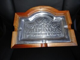 Oscar Valladares Tobacco & Co Pewter Ashtray. 11.5" L x 8.75" W x 1.75" H image 3