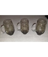 Vintage Libbey Tempo Brown Smoke Glass - Open D Handle Mug 1960&#39;s Set Of 3 - $865.38 MXN