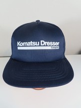Vintage Komatsu Dresser Mesh Foam Blue Trucker Hat Cap Snapback One Size... - $19.75
