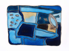 David Andersen Norway Sterling Enamel MCM Abstract pin - $363.83