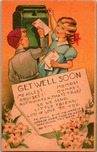 Vtg Postcard G &amp; W Co Get Well Soon Message No 34 - Palms 91: 11 - UNP - $15.10