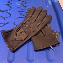 Women Driving Dress Unlined Leather Gloves Brown Medium Cosmetic Imperfe... - $5.83