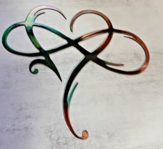 Infinity Heart - Metal Wall Art - Copper 10 3/4&quot; x 12 1/4&quot; Green Tinged - $31.33