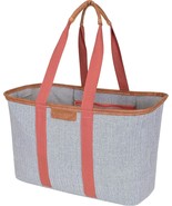 CleverMade Collapsible LUXE Tote, Rose Herringbone - 30L Reusable Shoppi... - $914.80 MXN