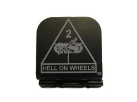 US ARMY 2nd Armored Division Laser Etched Aluminum Hat Clip Brim-it - £9.44 GBP