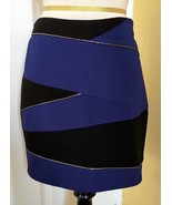 RIVER ISLAND Purple/Black/Silver Stretch Bandage Mini Skirt (UK 12 / EUR... - $273.31 MXN