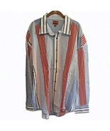 2XL Tommy Hilfiger Denim Red White Blue Striped Long Sleeve Shirt All Co... - £22.46 GBP