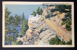 National &amp; State Parks Starved Rock Illinois Pulpit Rock Linen PC 9A-H2155 - $6.00