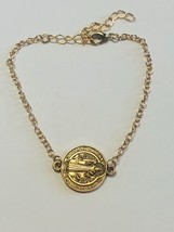 Saint Benedict Gold tone Bracelet  7&quot;, New - £9.30 GBP