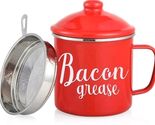 LARGE Bacon Grease Saver ~ 46 Oz. Grease Catcher ~ Mesh Strainer Insert ... - $50.00