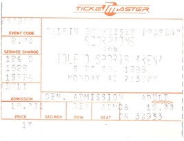 Vintage The Scorpions Ticket Stub September 26 1988 Toledo Ohio - $24.74
