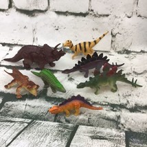 Dinosaur Action Figures Stegosaurus Spinosaurus Triceratops Jurassic Toys Lot-7 - £9.47 GBP
