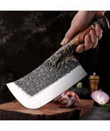 Traditional Handmade Forged High Carbon Steel Butcher Knife Sharp Cleave... - £77.77 GBP