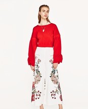 Zara Floral Print Trousers Ref. 2022/715 XS, S, M, L - £27.53 GBP