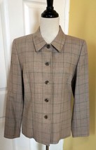 PENDLETON Beige/Salmon Pink Check Lightweight Lined Wool Dress Jacket (6) - $19.50