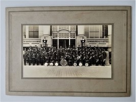 Antique Allentown Juvenile Band Photograph Pa Albumen Lehigh Co Dark Uniforms - £56.88 GBP