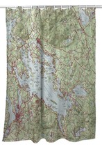 Betsy Drake Lake Winnipesaukee, NH Nautical Map Shower Curtain - £85.62 GBP