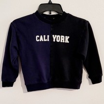 Cynthia Rowley Kids Cali York Pullover Crewneck Sweatshirt Sweater Navy Black - £15.73 GBP