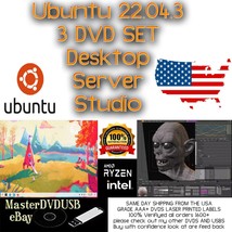 Ubuntu 22.04.3 Desktop, Server, and Studio DVD Set - £7.92 GBP