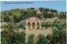 Israel Postcard Jerusalem Old City Basilica &amp; Gardens of Gethsemane - £1.70 GBP